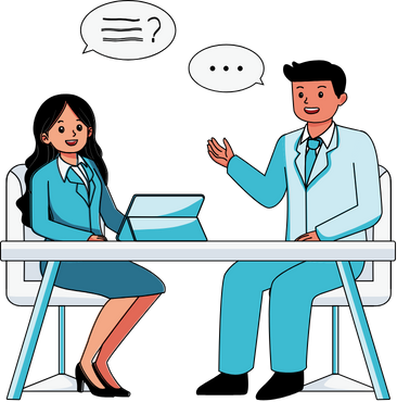Professional interview scene illustrating ADA-compliant discussions and appropriate medical question boundaries.